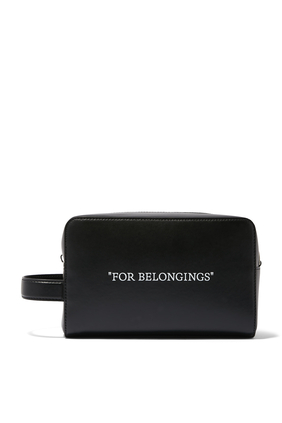 “For Belongings” Leather Pouch